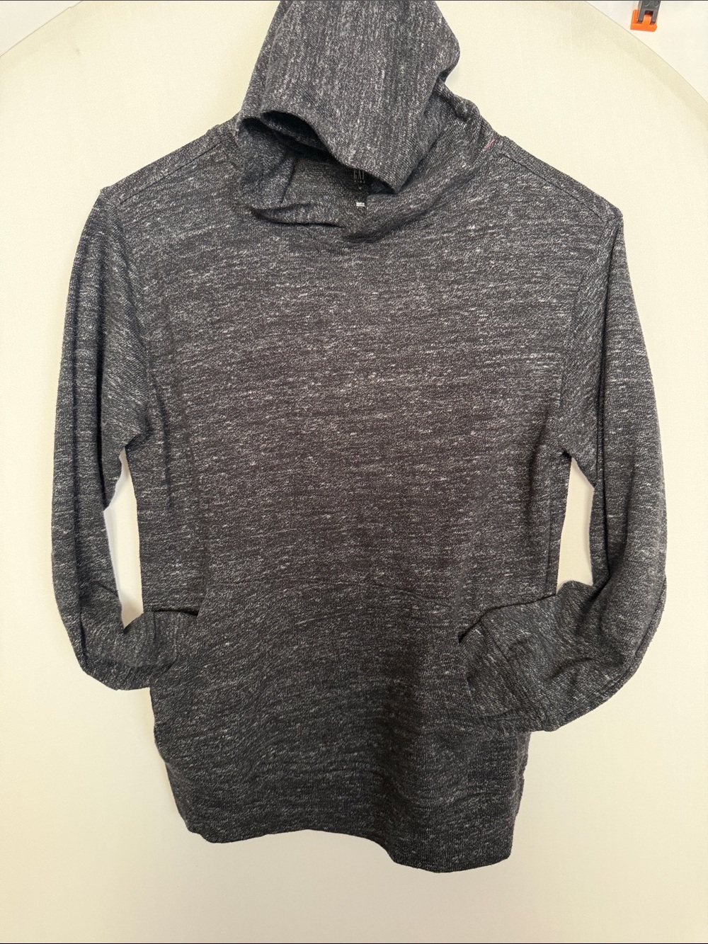 Gap Kids boys Army green Charcoal Lightweight Hooded Pullover marled sweaters 8 - Picture 3 of 9